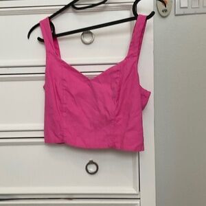 #0381 Pink Cropped Tank Top Size S Brand A New Day Target